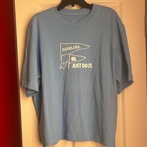 Nike Light Blue Men's Tee with Graphic Print